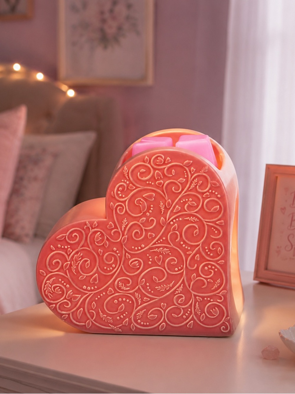 Scentsy Pink Sweet Heart Wax Warmer